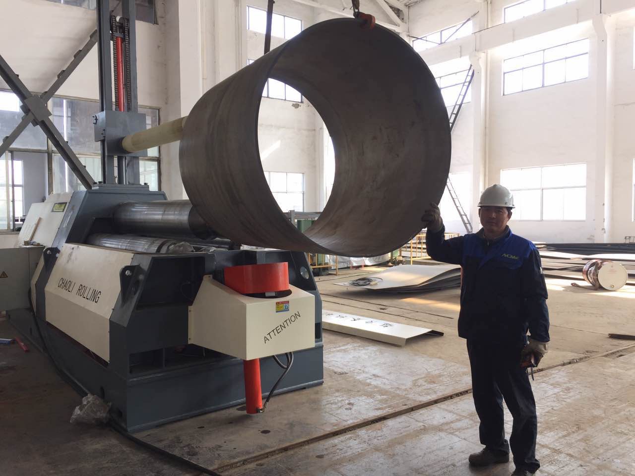 Manual Hydraulic Steel 4 Roll Plate Bending Machine